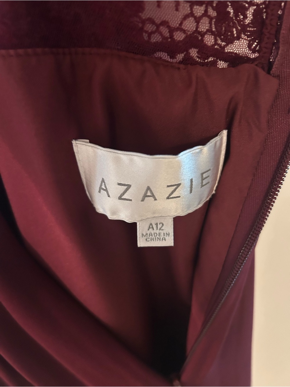 Azazie Ginger Allure Cabernet Maxi Dress NWT - Picture 13 of 15